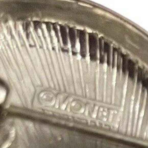 Vintage Retro Collectible Monet Silver Tone Metal Heart Shaped Brooch Pin 3" - Picture 4 of 4